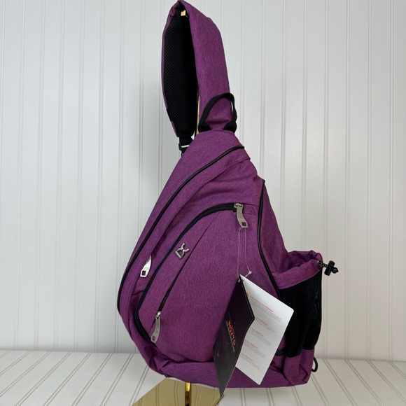 Inoxto Back Pack‎ Purple Sling Bag Hiking Travel Outdoor NWT Unisex - Picture 1 of 12